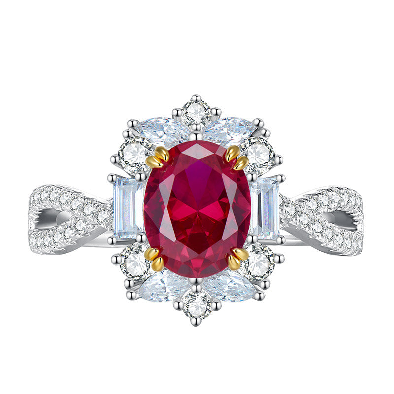 Wholesale 3 carat artificial ruby ring