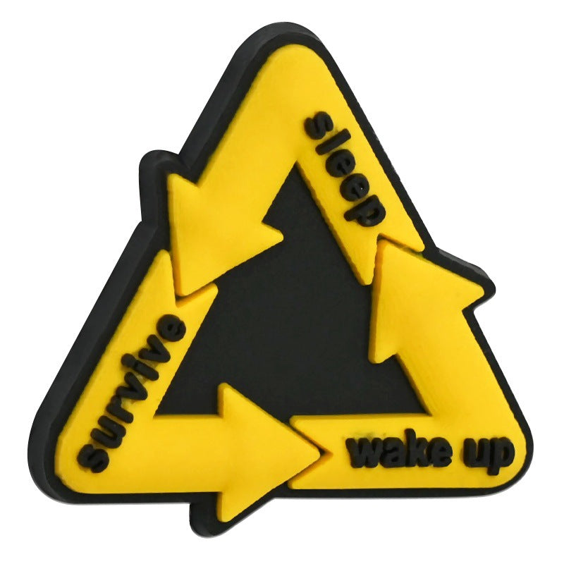 Wholesale Random 100pcs Colored phrase English through-hole Focal Beads