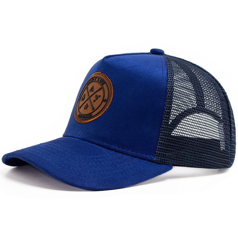 Wholesale Round Logo Suede Mesh Versatile Sun Visor Hip-hop Hat