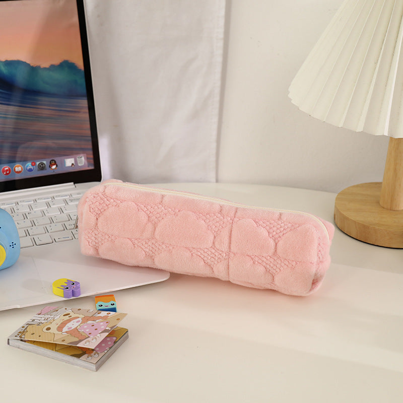 Wholesale Short Plush Cloud Pencil Case
