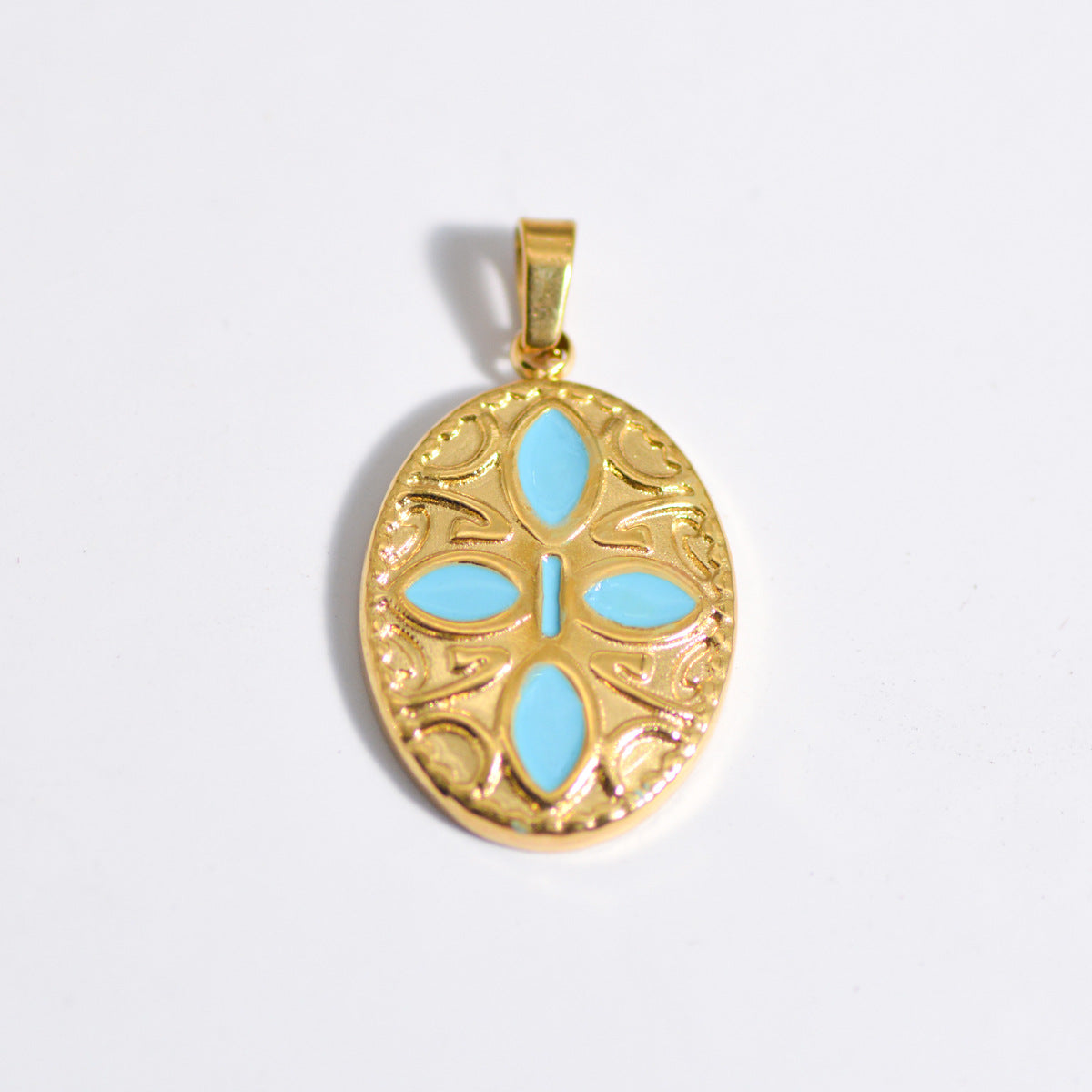 Wholesale Stainless Steel Natural Stone Oil Drop Necklace Jewelry