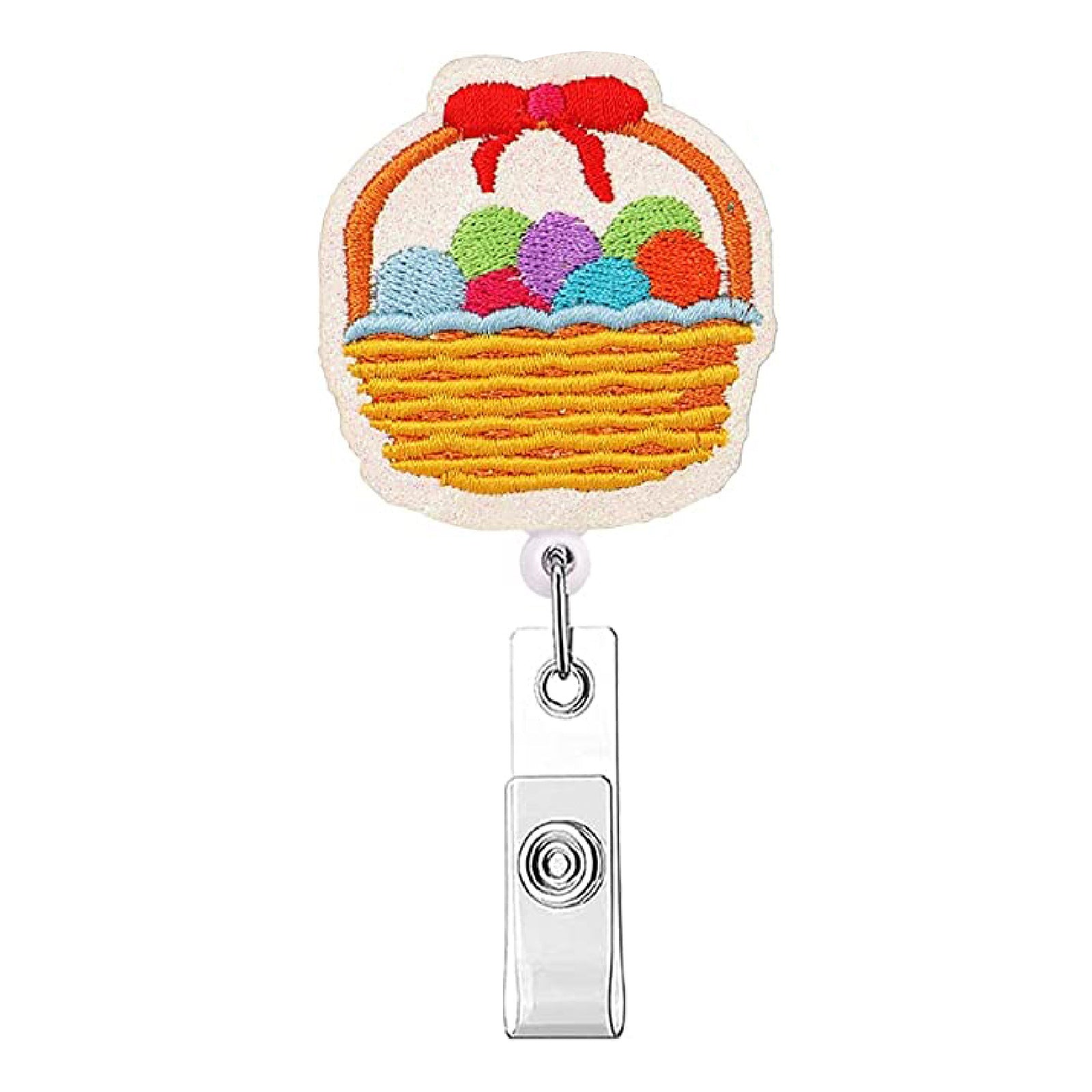 Wholesale ABS Festival Series Sparkling Pink Turkey Love Egg Maple Leaf Emblem Scroll Retractable Keychain