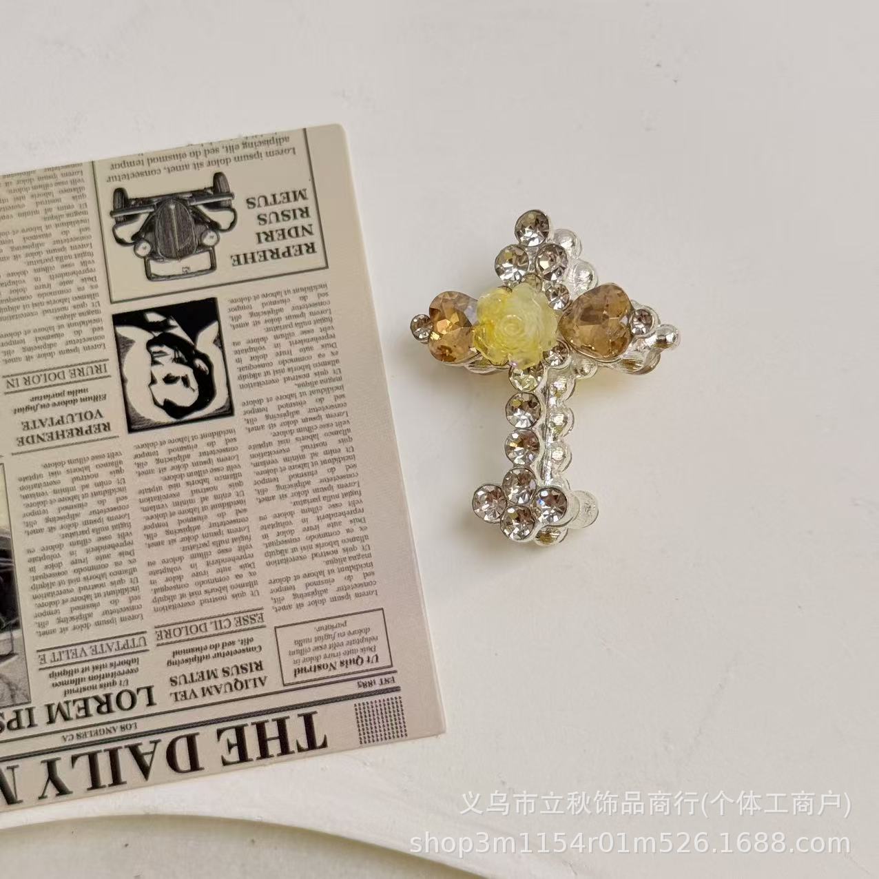 Wholesale DIY jewelry cross series designed with straight-hole beads