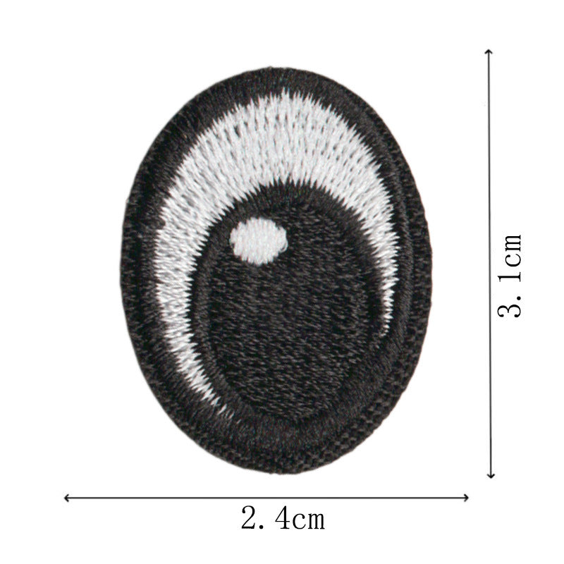 Wholesale Embroidered Cartoon Eye Patches Iron On DIY Decorative Accent For Towels Clothing Craft Supply