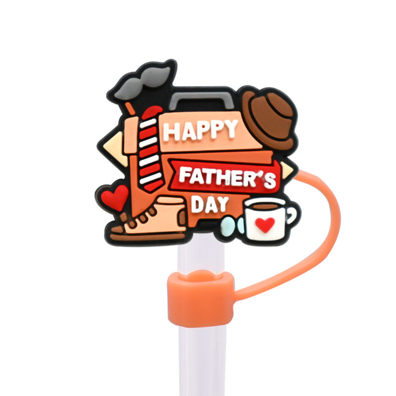 Wholesale Random 100pcs/pack    Father' s Day internet celebrity dust plug straw hat  Straw Tube Cap
