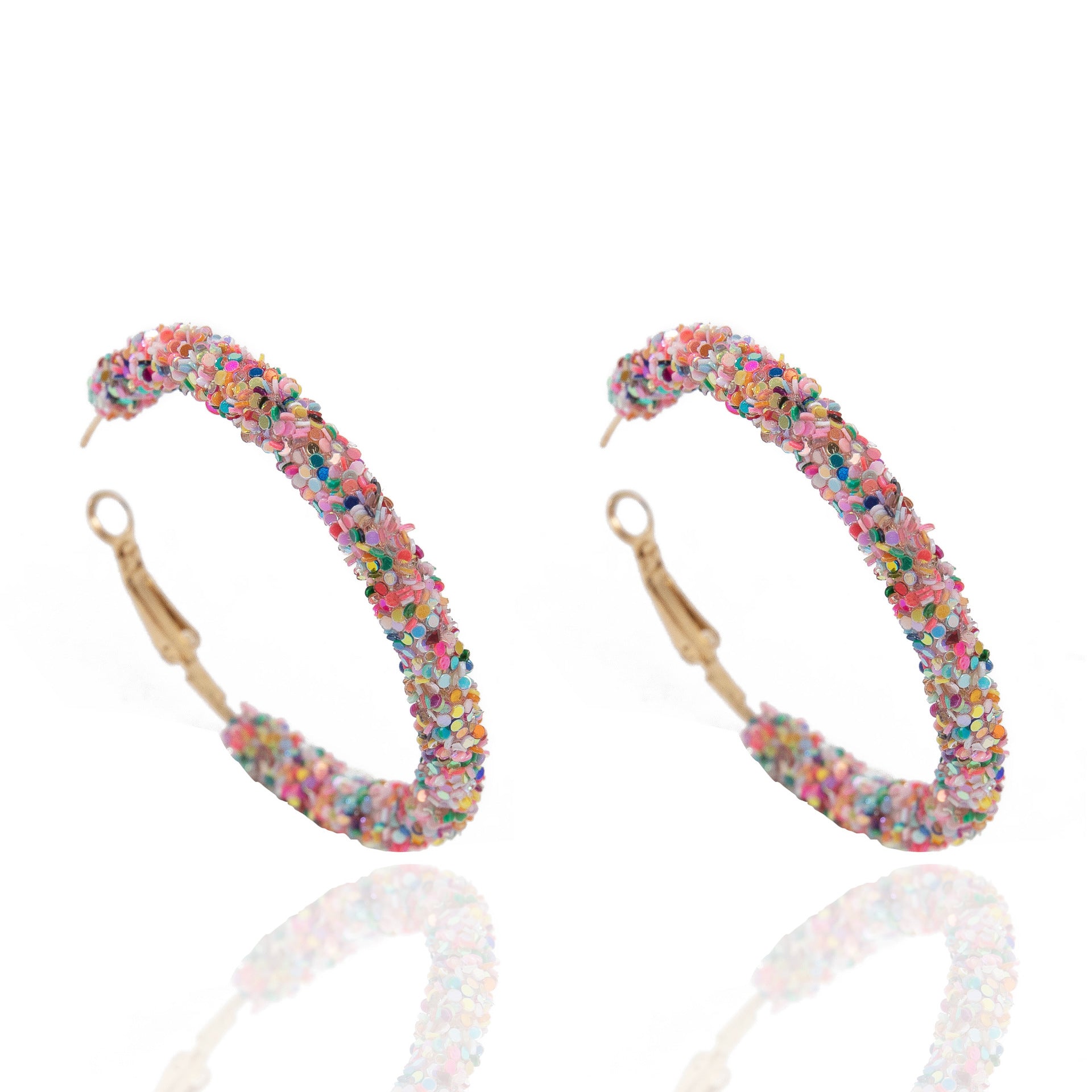 Wholesale Colorful Sequin Earrings Spring/Summer Plastic Earrings