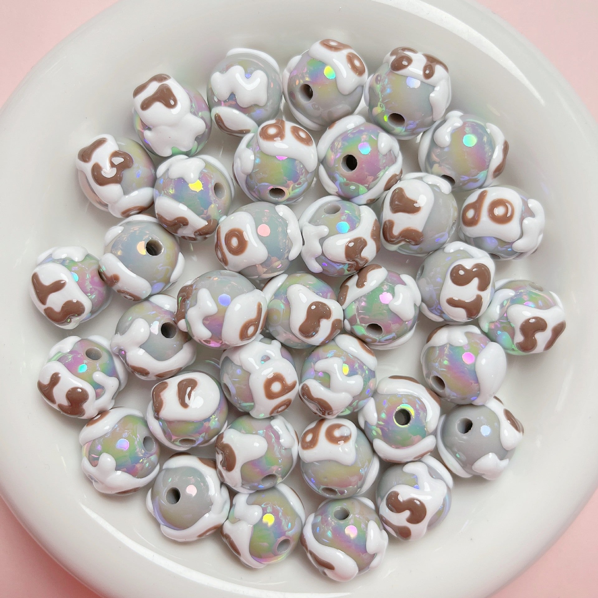 Wholesale Acrylic Hand Painted Cartoon Diy Beads