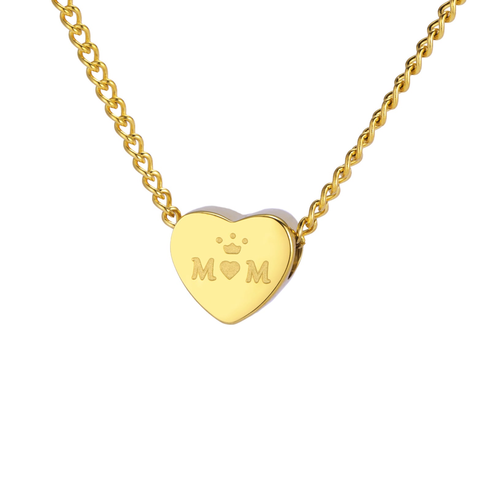 Wholesale Cross-border hot-selling stainless steel cut titanium steel love necklace