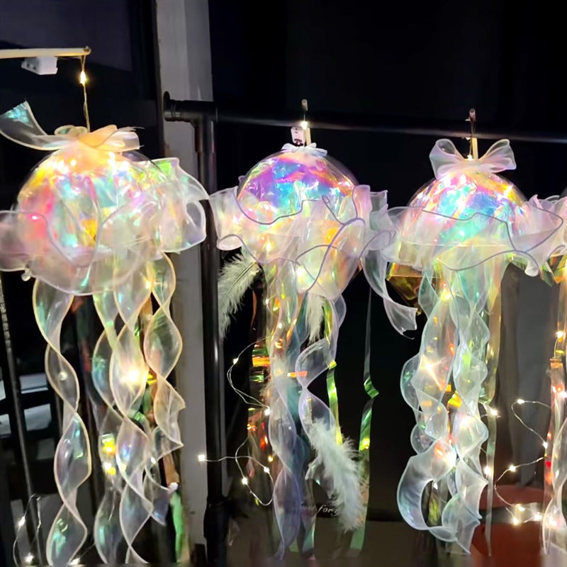 Wholesale Luminous Jellyfish Lamp Toy Portable Lantern Room Decorations