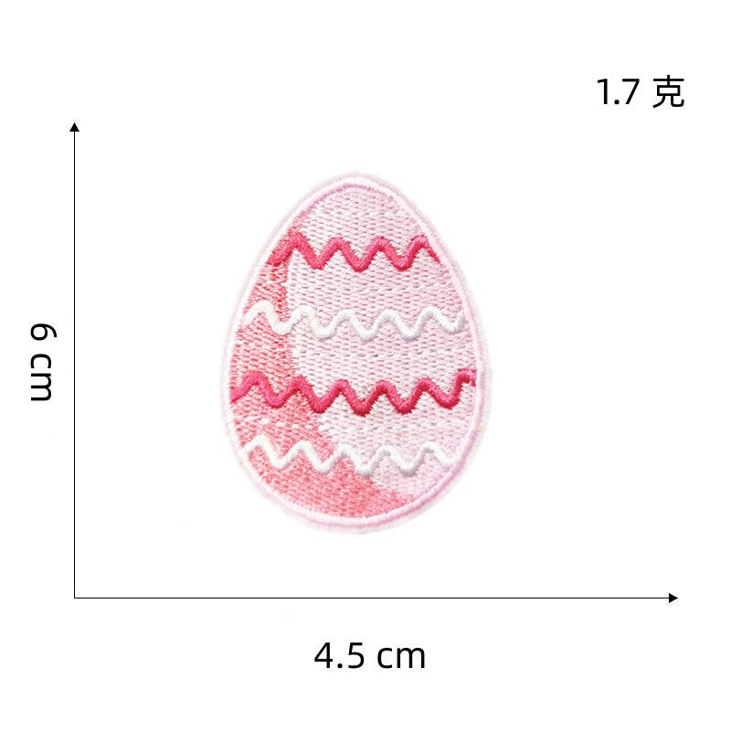 Wholesale Easter egg cartoon rabbit embroidery DIY Patches