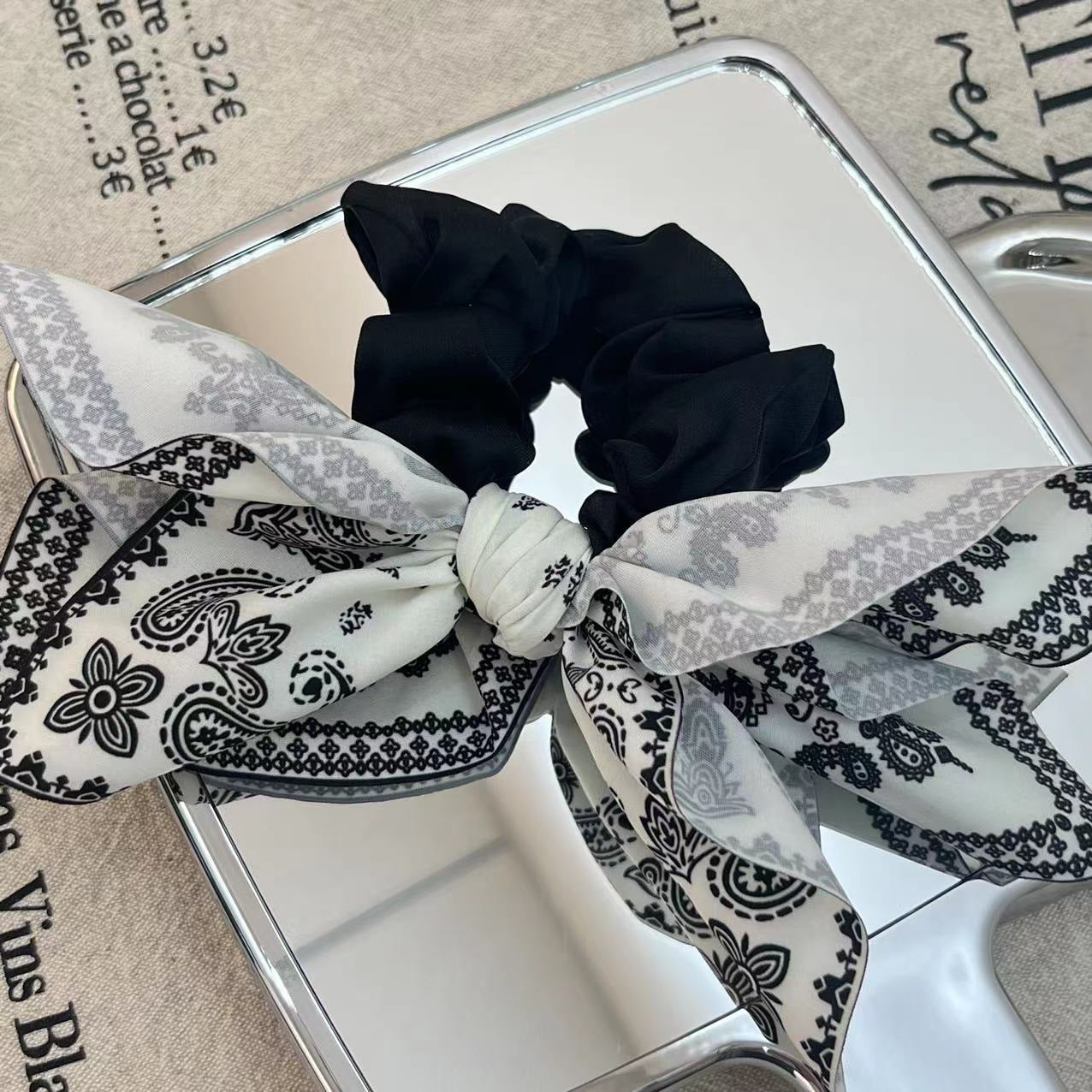 Wholesale Double-sided cashew flower bow hairpin heart clip