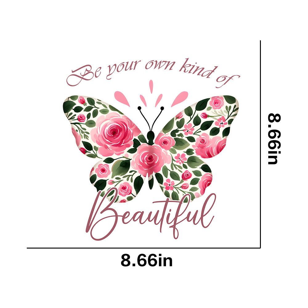 Wholesale 10pcs  color butterfly printing hot stamping  UV DTF Ready to Press Transfers Wraps