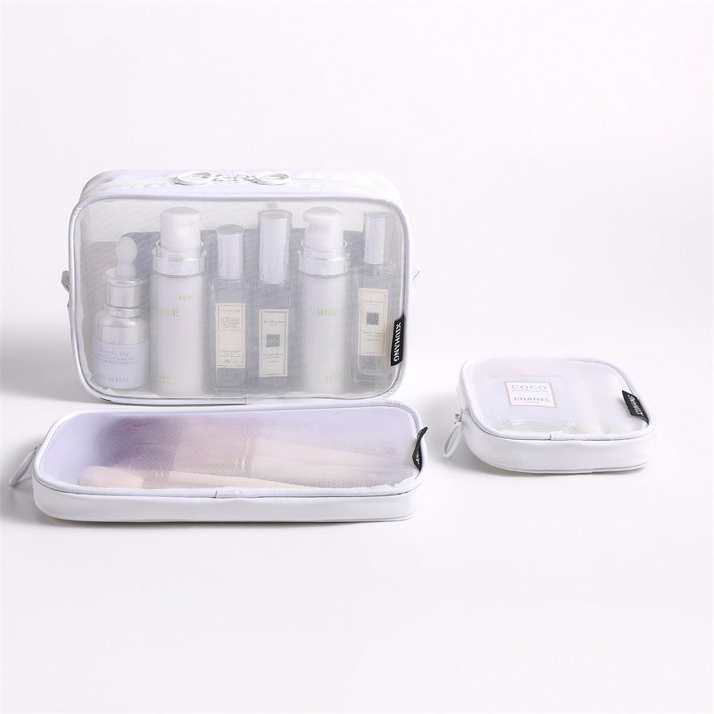 Wholesale Portable Mesh Transparent Cosmetic Storage Bag
