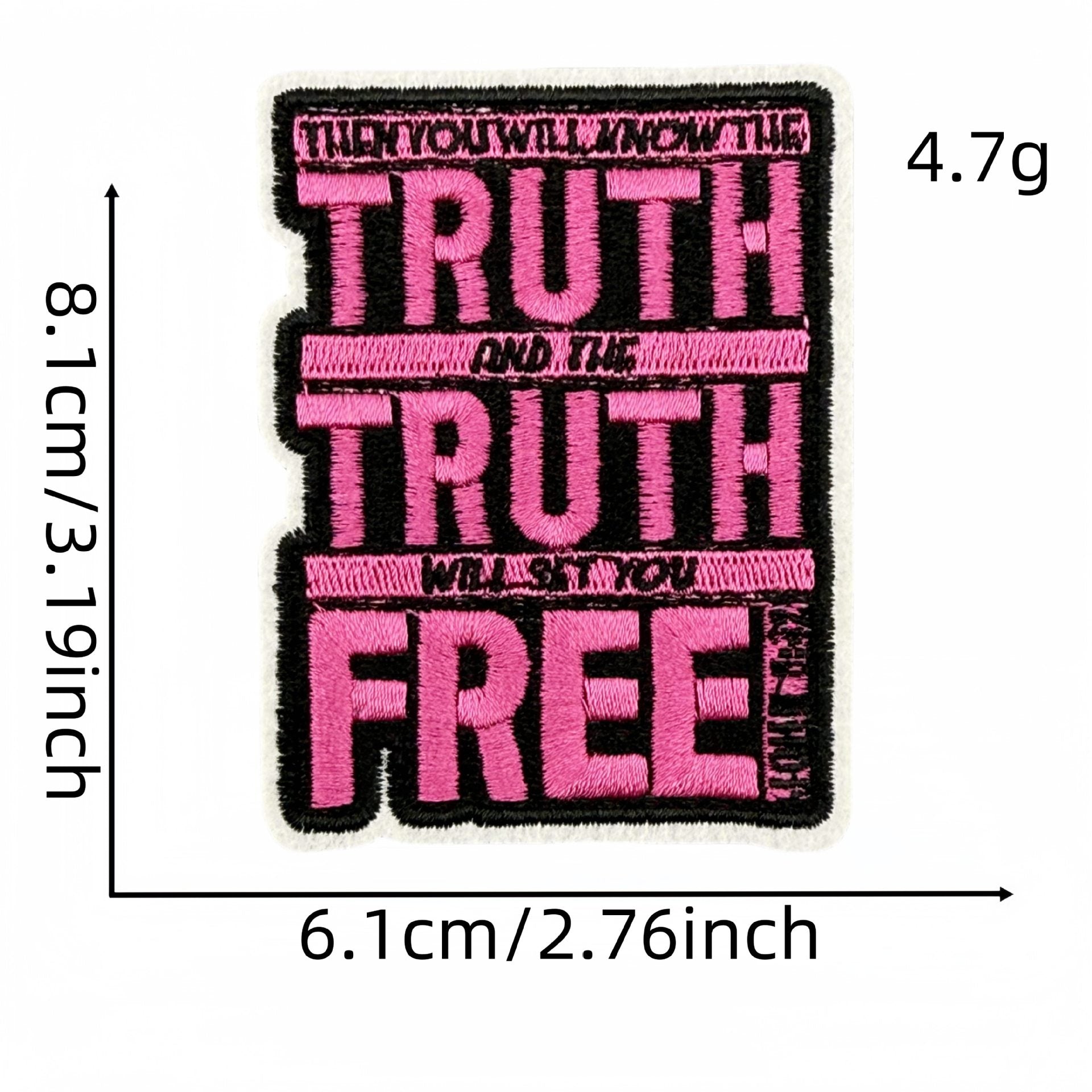 Wholesale pink Cartoon inspirational text DIY Patches