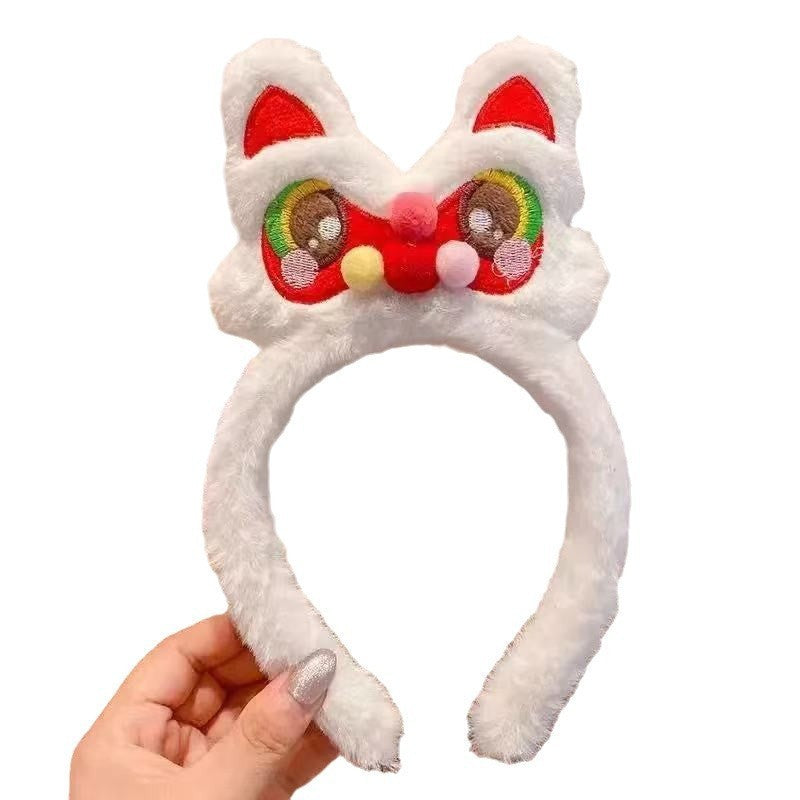 Wholesale Year of the Snake Headband  Cute Funny Plush Wash Hair Cards Small Snake Zodiac Headwear Children's Spring Festival