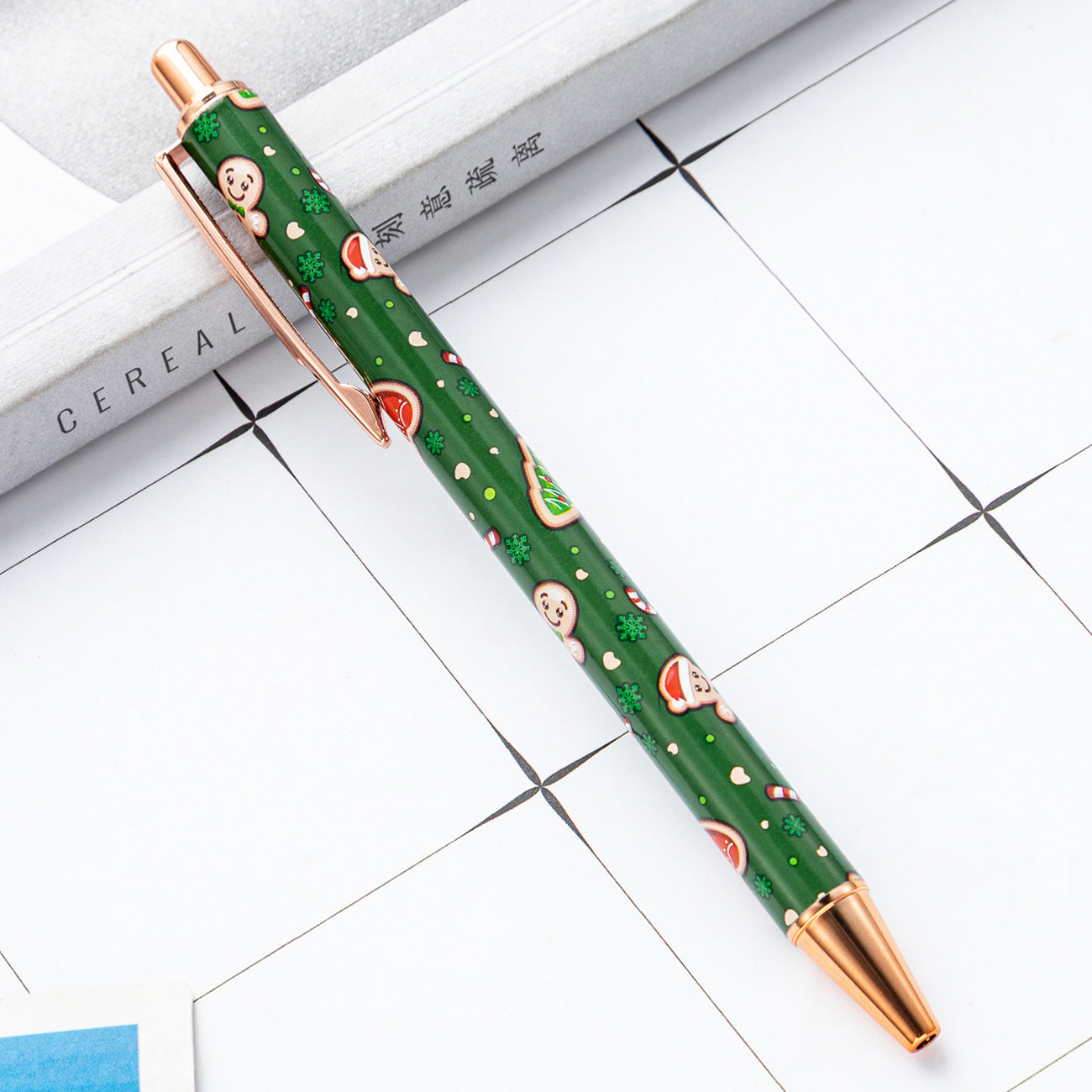 Wholesale 2pcs Pens Cartoon Creative Christmas Series Push Ballpoint Pen
