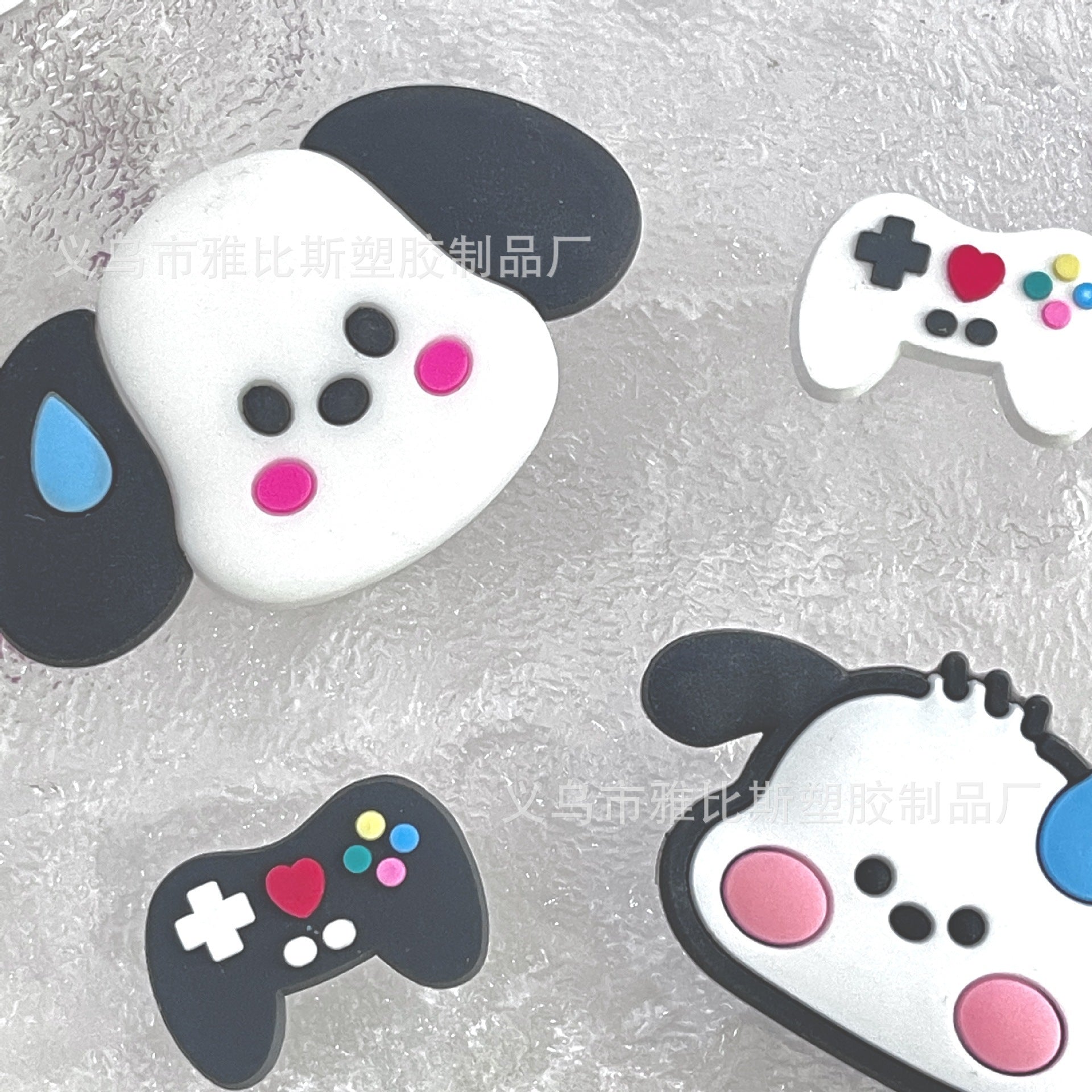 Wholesale 5pcs Pvc Soft Glue Medium Size Sweaty Puppy Accessories DIY Shoes Charms