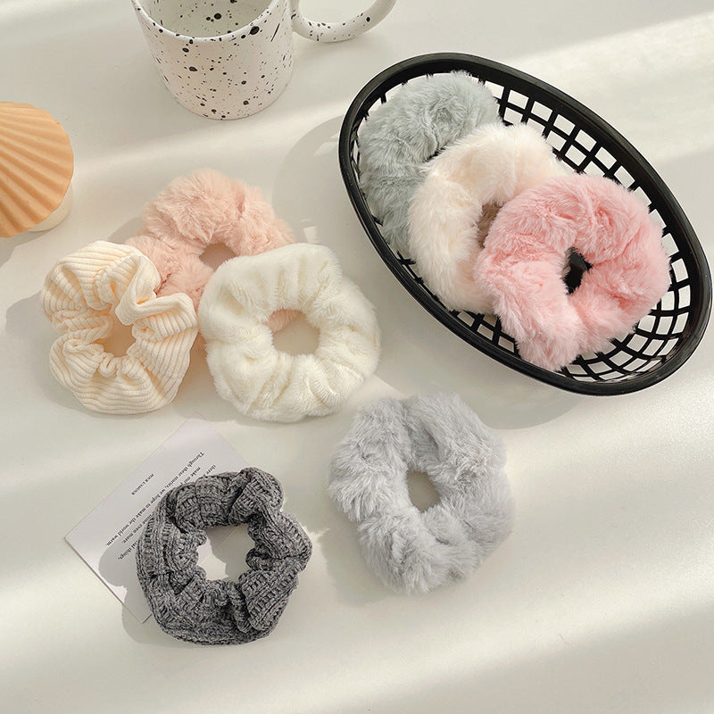 Wholesale Autumn and Winter Retro Plush Hair Ties
