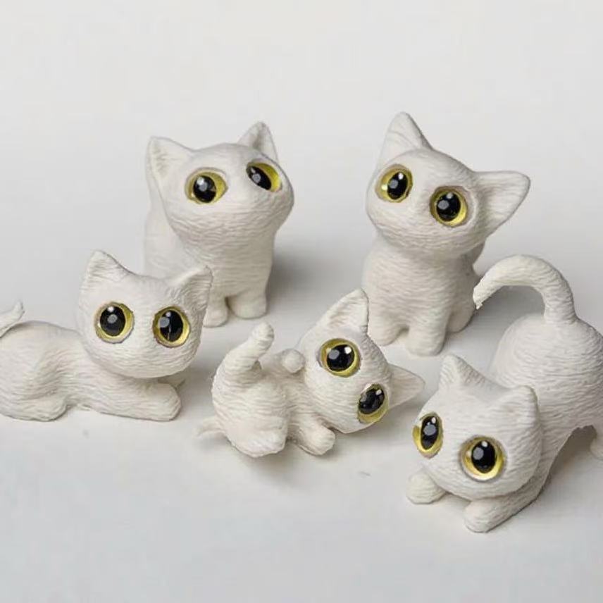 Wholesale Big-eyed cute cat 3D printed toy ornaments