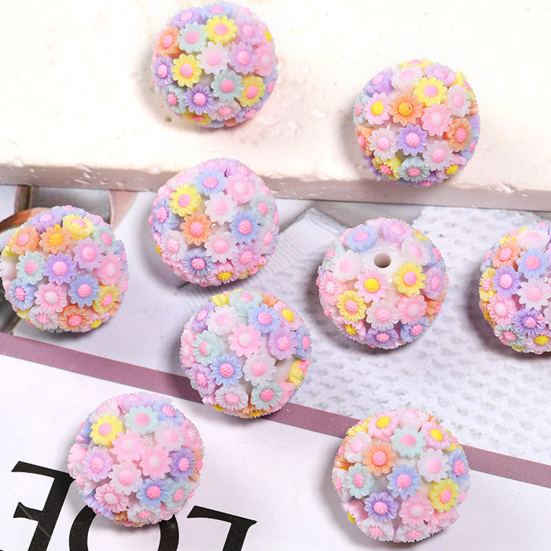 Wholesale 10PCS DIY Acrylic Flower Ball Balls