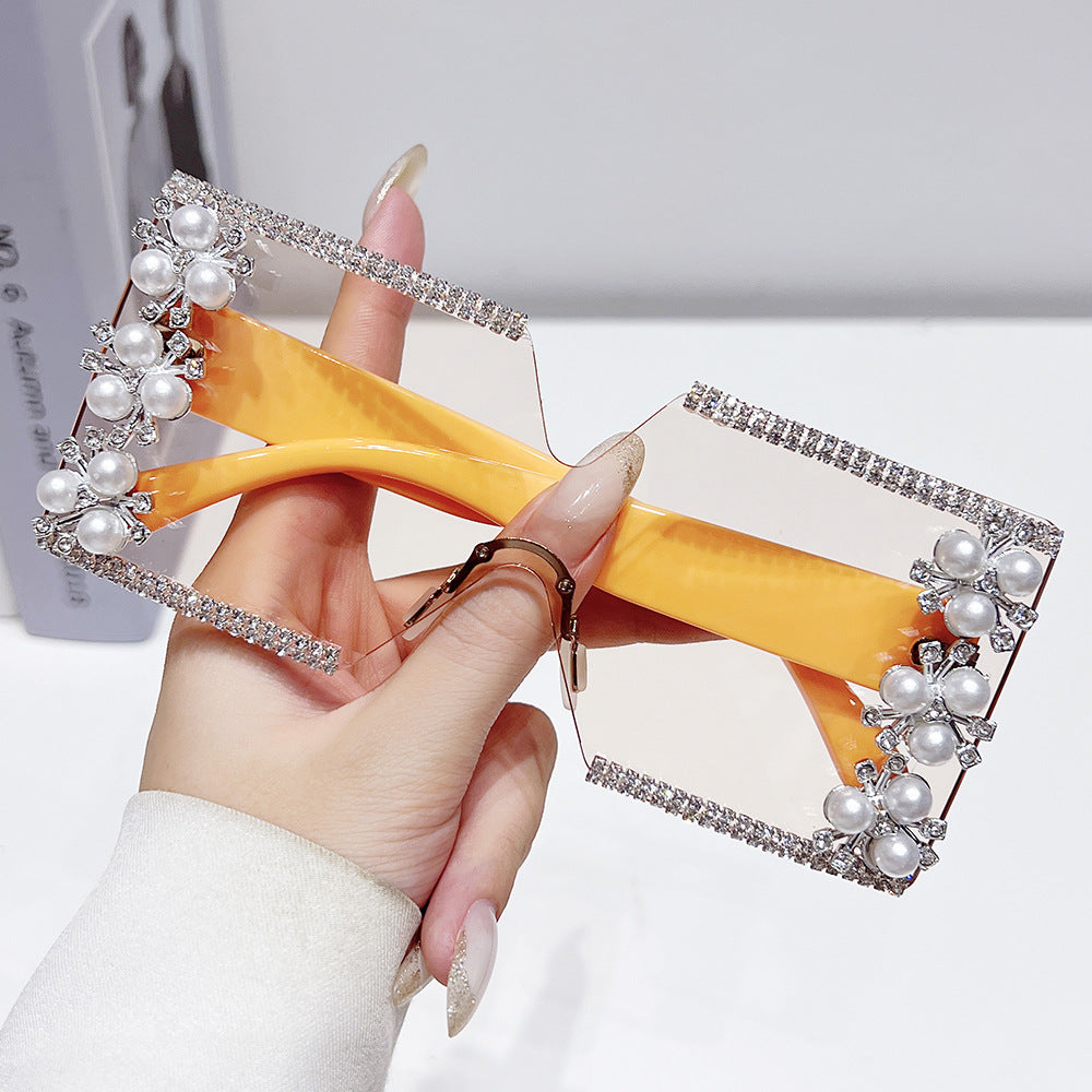 Wholesale Frameless Large Square Personalized Party Sunglasses