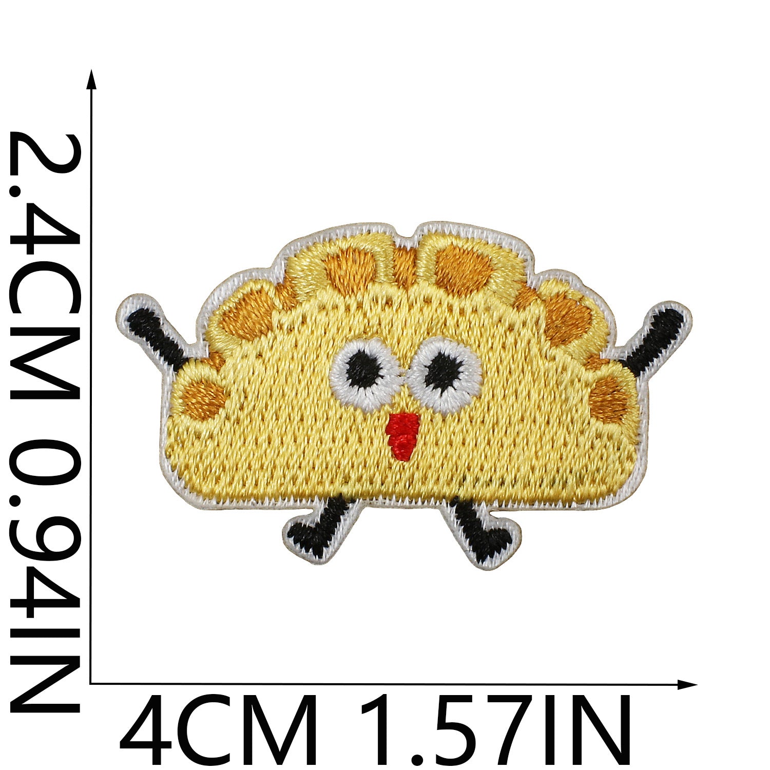 Wholesale Cartoon Matcha Croissant Embroidery Patch For Clothing Hats DIY Craft Decorative Accent