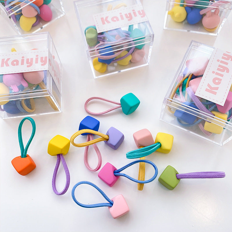 Wholesale Resin Candy Color Kids Hair Ties