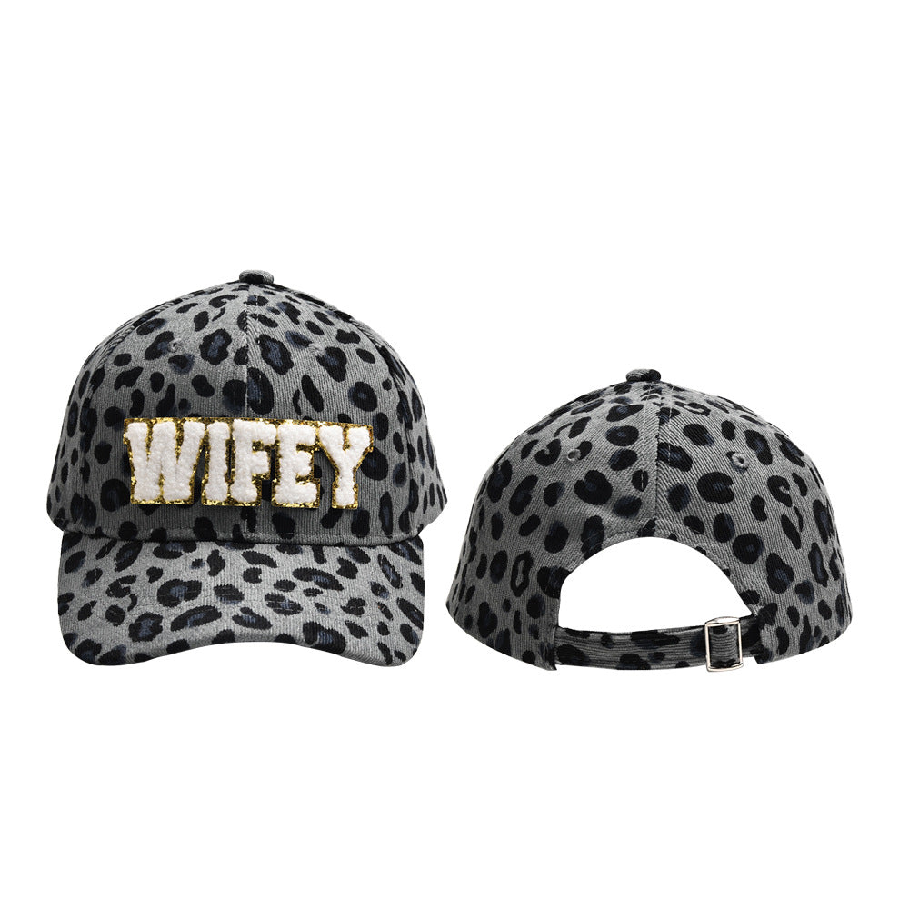 Wholesale WIFEY Letter Corduroy Baseball Cap