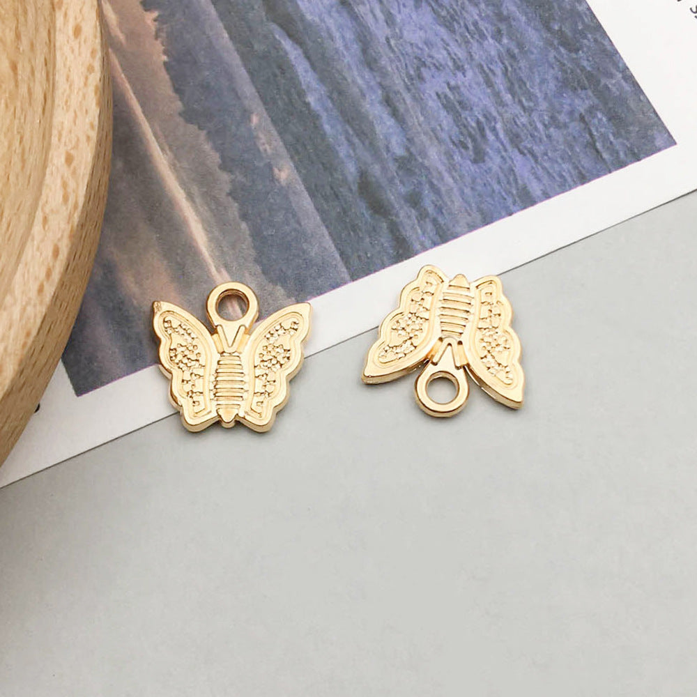Wholesale 1 New KC Gold Alloy Simulation Animal Owl Butterfly DIY Pendant
