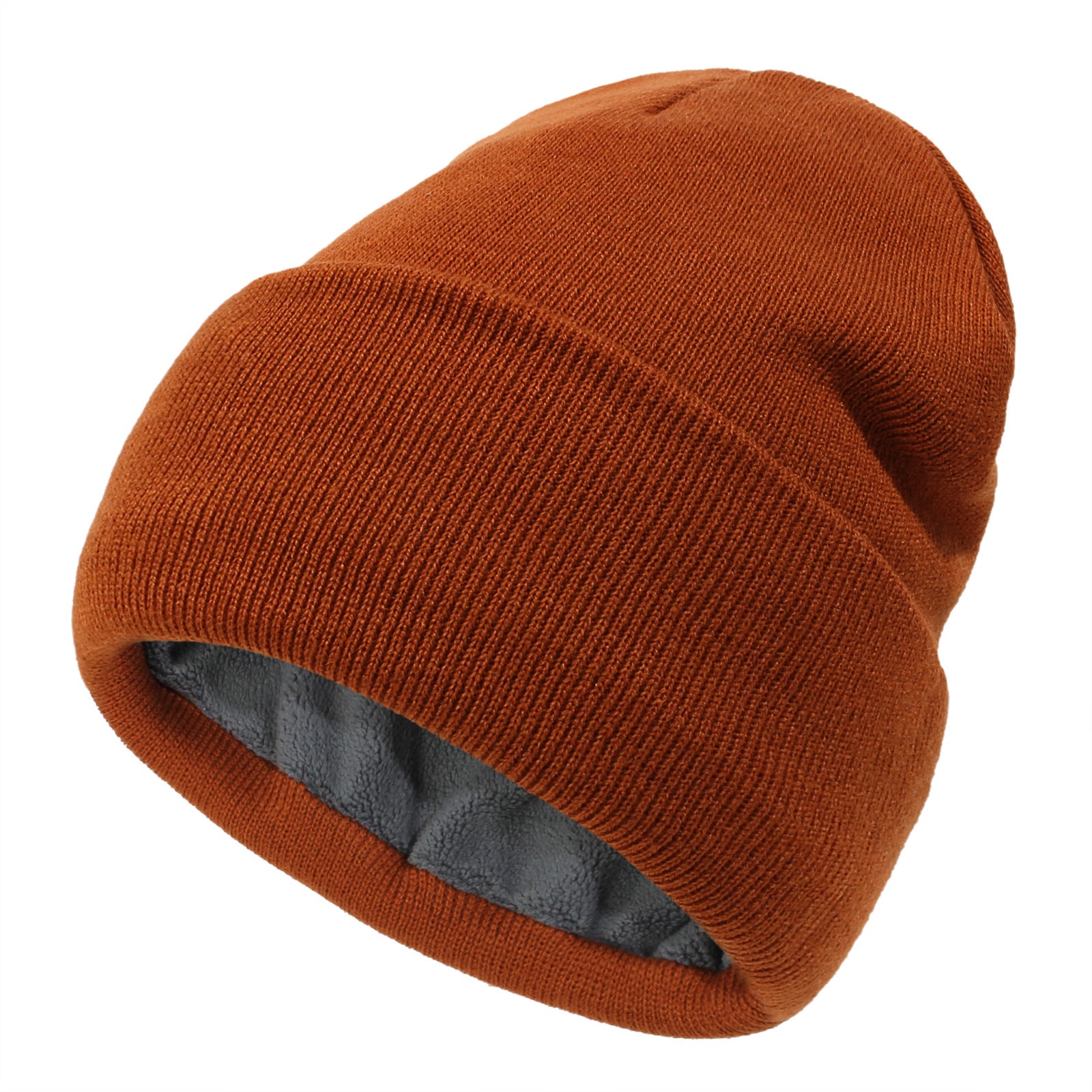 Wholesale Knitted Plus Velvet Warm Wool Solid Color Baita Casual Pullover Hat