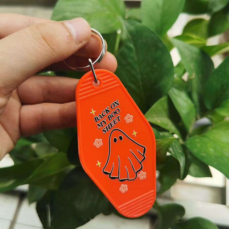 Wholesale Retro Hotel UV Printing Halloween Gift Keychain