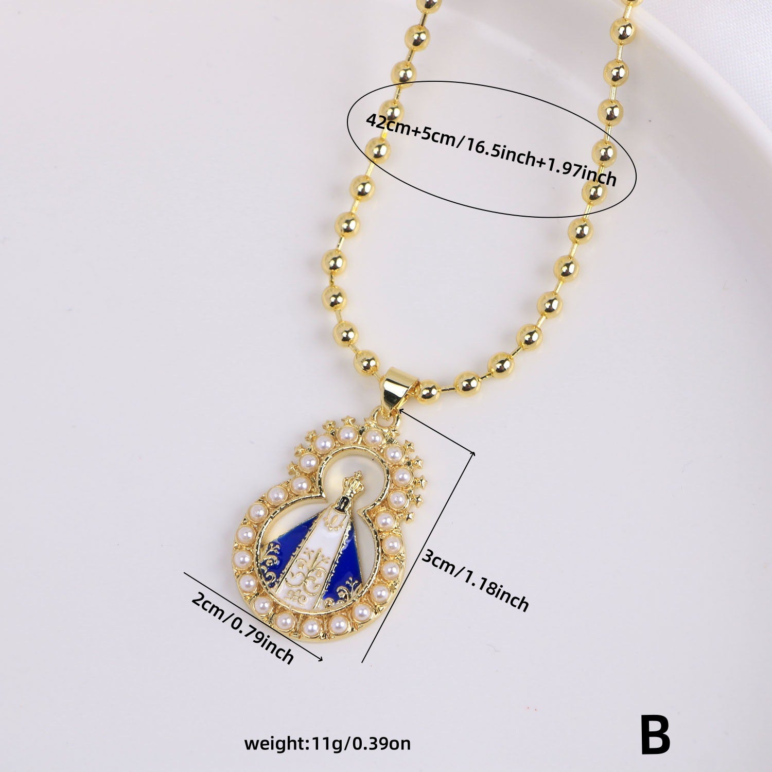 Wholesale Pearl Crown Pendant cross necklace