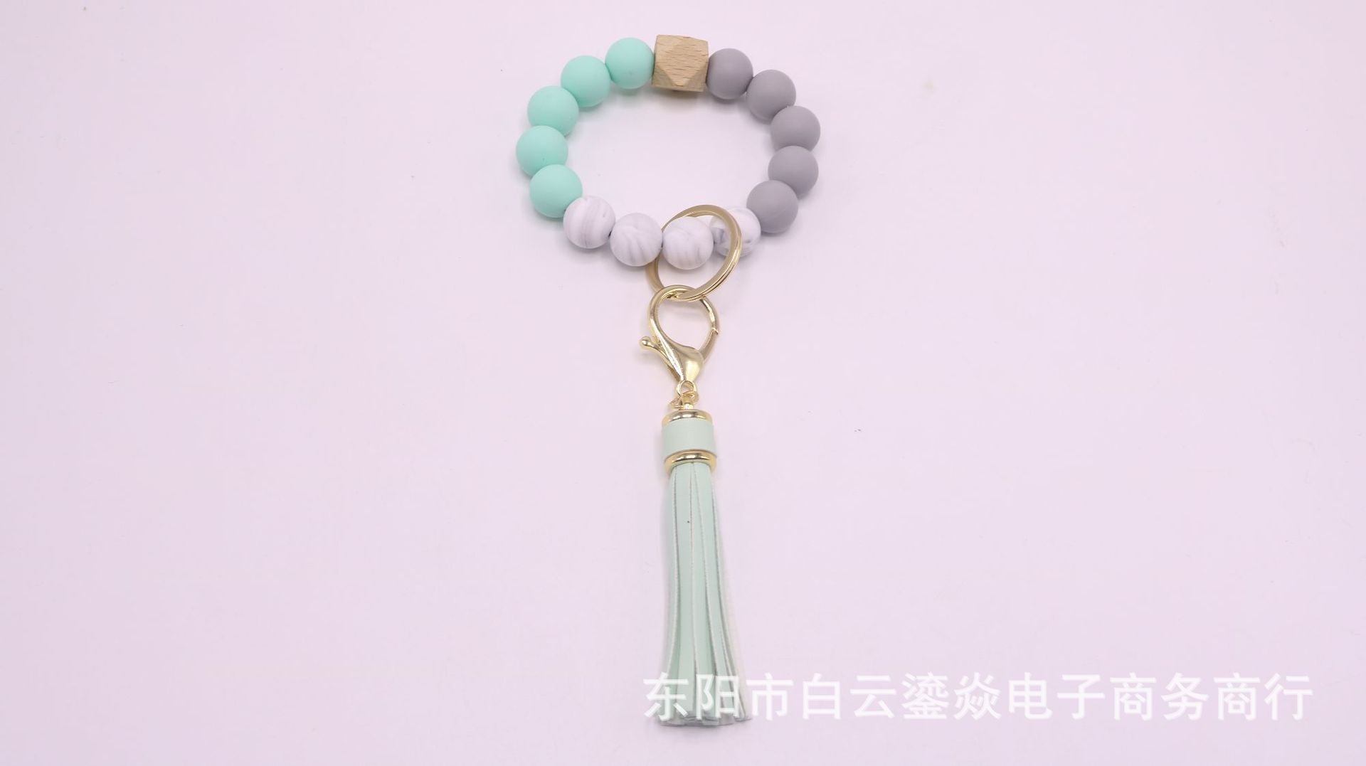 Wholesale 10pcs/pack  Silicone leather tassel bracelet Wristlet Keychain