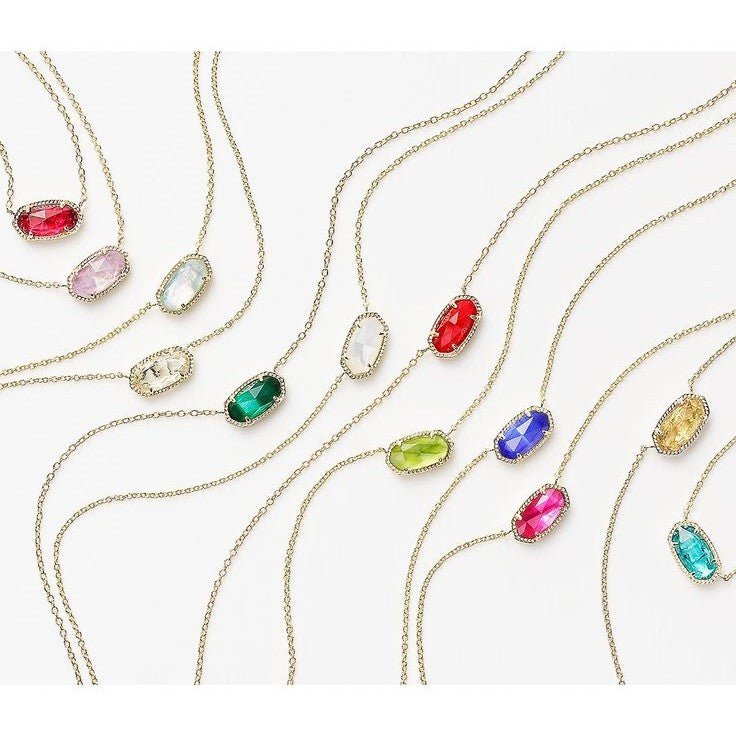 Wholesale January Birthstone Crystal Pendant Necklace Geometric Copper Chain Boutique Resale Jewelry Accessory