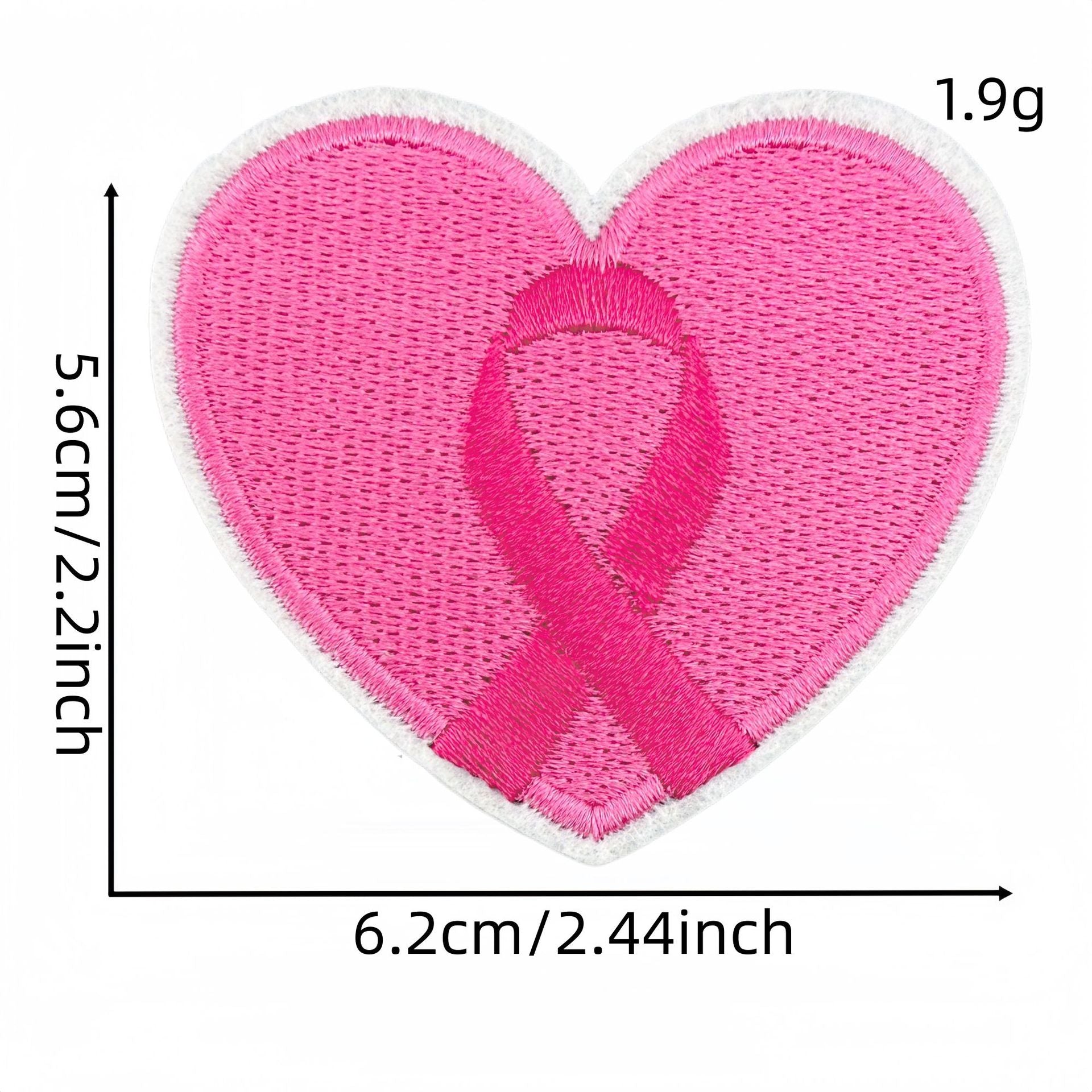 Wholesale Pink Ribbon Embroidered Iron On Patch Decorative Sewing Badge For Clothing Bags DIY Craft Accessory