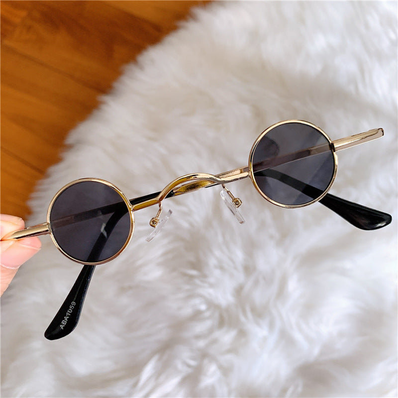 Wholesale Ultra-small frame round retro sunglasses for men and women hip-hop Sunglasses