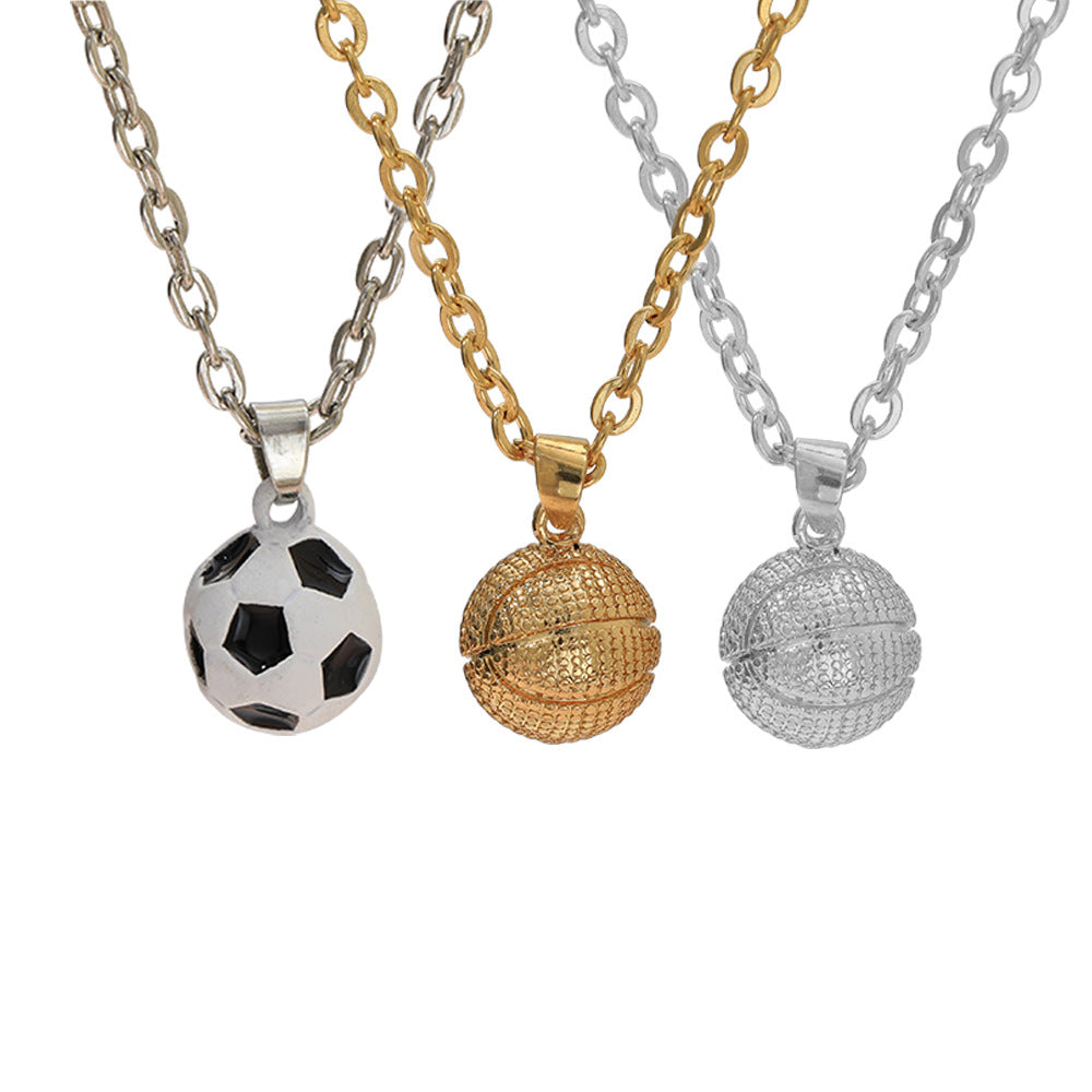 Wholesale Good Friends Basketball Soccer Pendant Alloy Necklaces