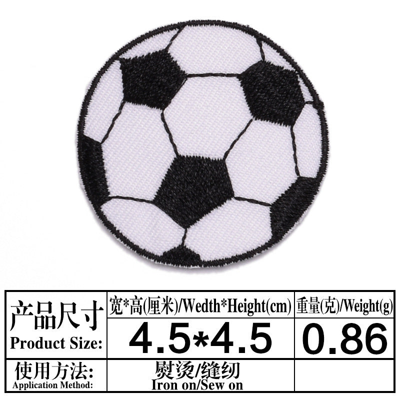 Wholesale adhesive embroidered cloth stickers basketball  DIY Patches