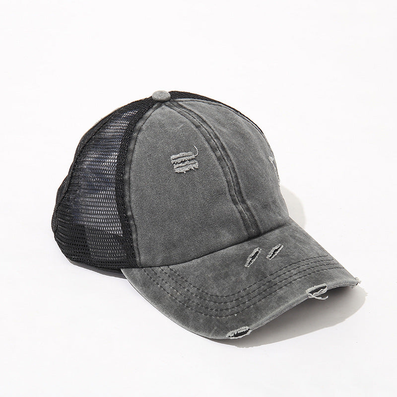 Wholesale Cotton Double Ponytail Baseball Cap