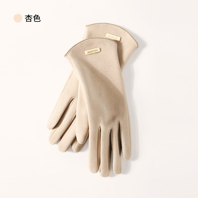 Wholesale Winter German Velvet Warm and Thick Touch Screen Gloves