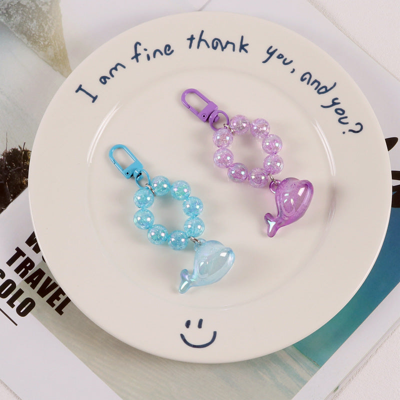Wholesale Resin Whale Beads Keychain