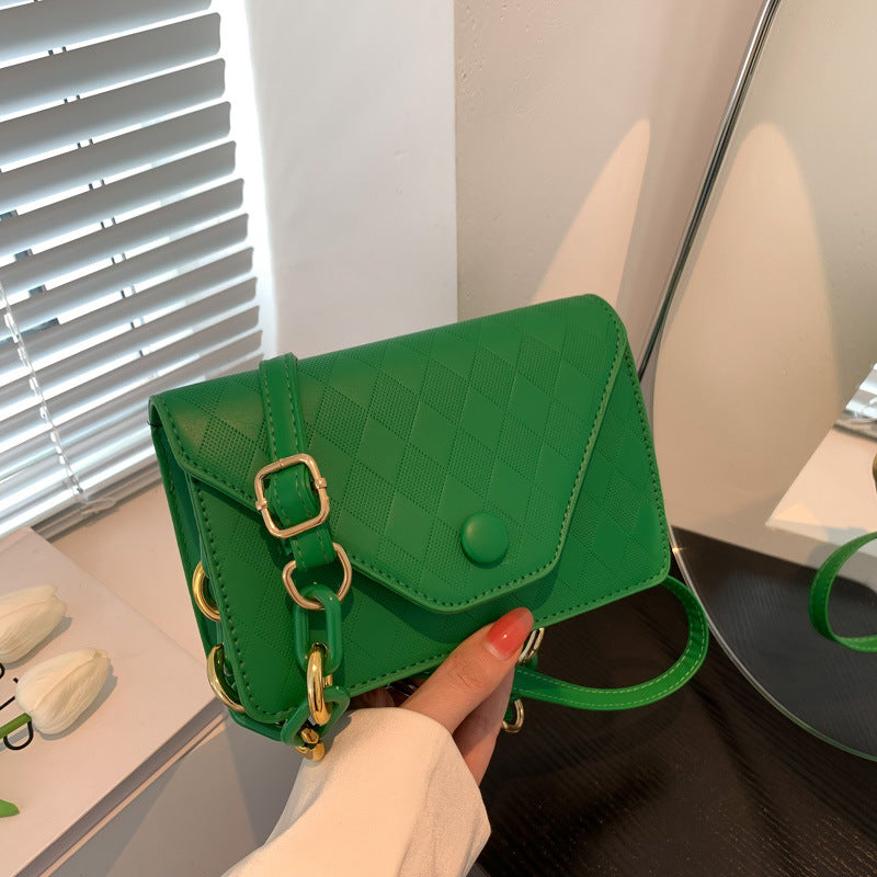 Wholesale PU Candy Color Shoulder Diamond Bag