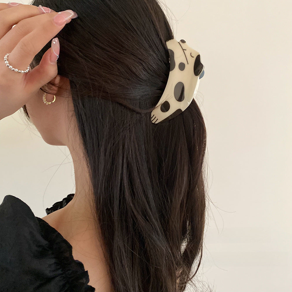 Wholesale Tulip Cherry Clamp Premium Handbag Cute Dalmatian Shark Clip Hair Accessories