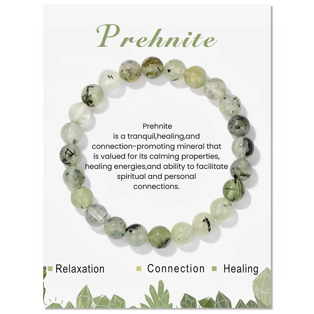 Wholesale Handmade Natural Stone Stretch Bracelet With 8Mm Green Chalcedony Quartz And Tiger Eye Beads Trendy Unisex Jewelry Accessory