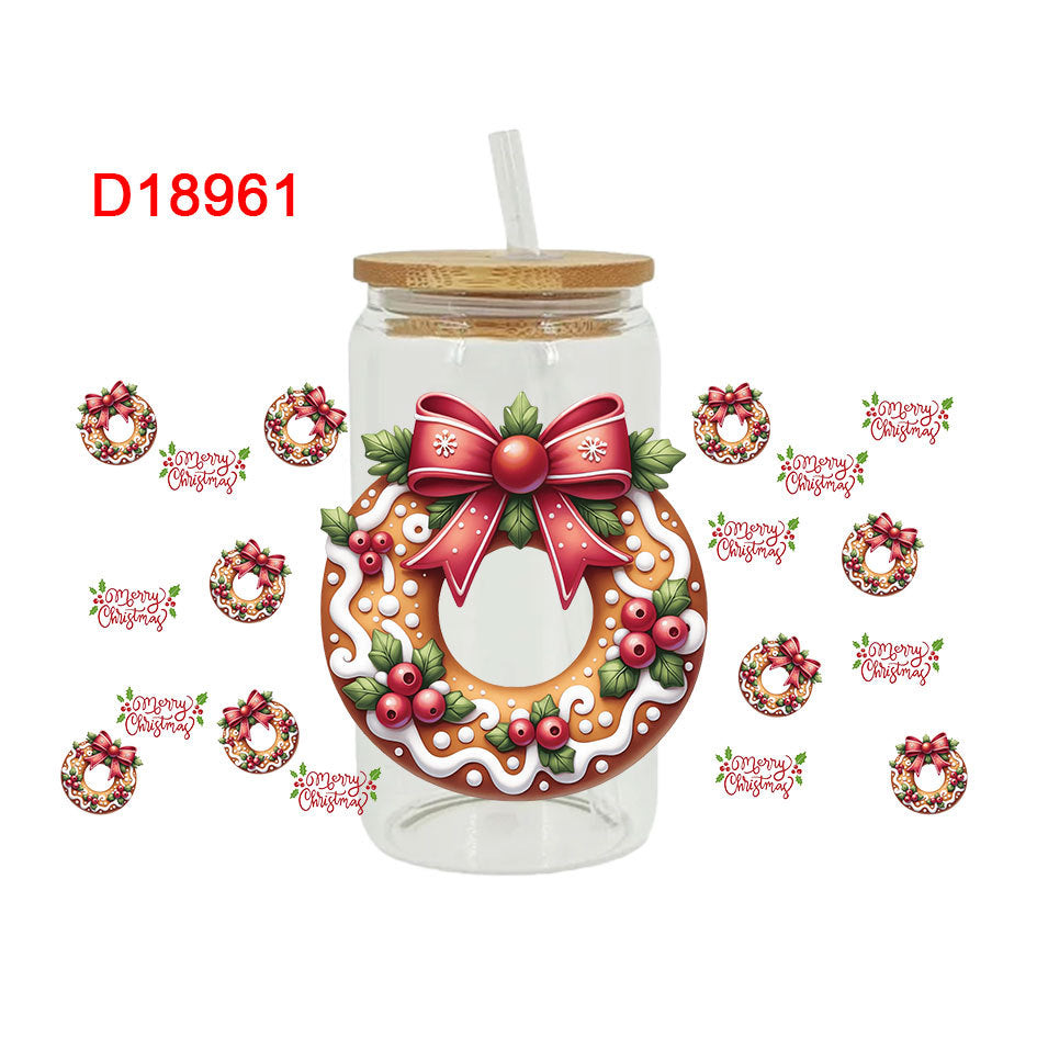 Wholesale Christmas 16oz Cup UV DTF Wraps