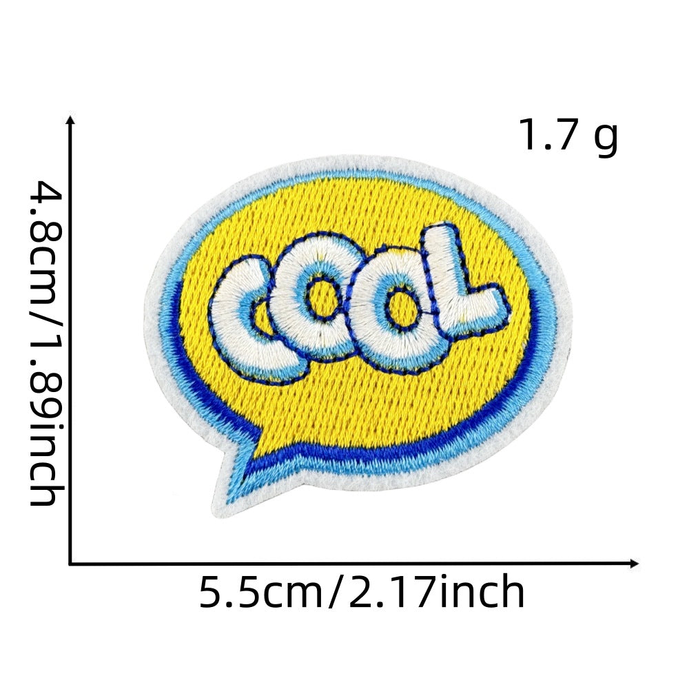 Wholesale Funny English Word Polyester Embroidered Patch Trendy Fashion Accessory For Clothing Gift For DIY And Boutique Resale