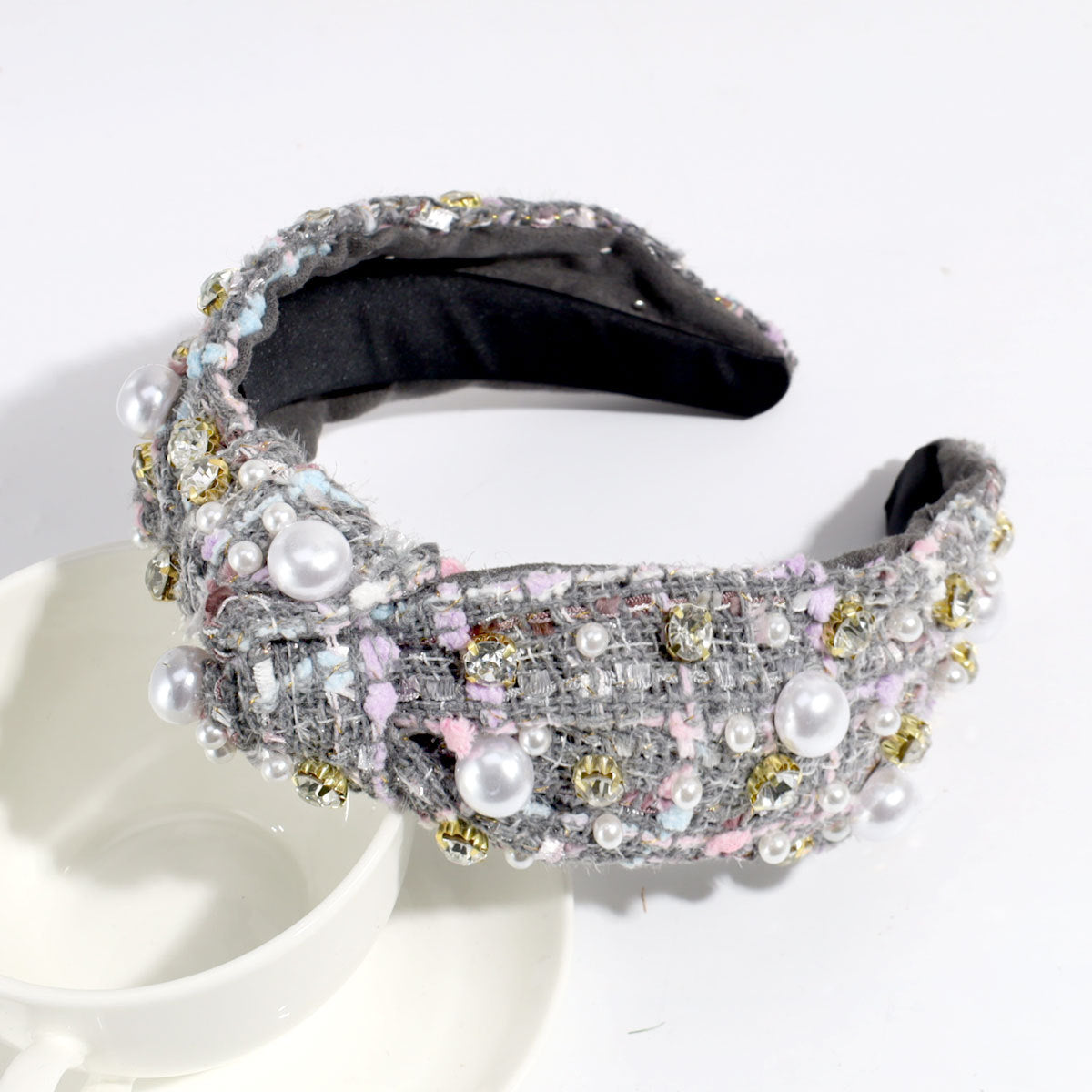 Wholesale Wide Edge Woolen Knotted Headband