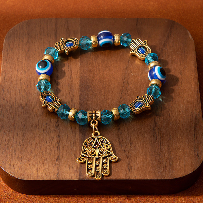 Wholesale Evil Eye Colorful Crystal Bracelet