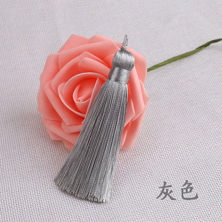 Wholesale 8CM Short Fat Vertical Ice Silk Small Tassel Hanging Ear Pendant