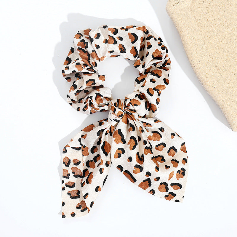 Wholesale Fabric Leopard Large Intestine Hair Ties